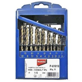   Makita  P-61818 Fémfúró készlet HSS Co 5száz. 19db/csomag 1-10mm