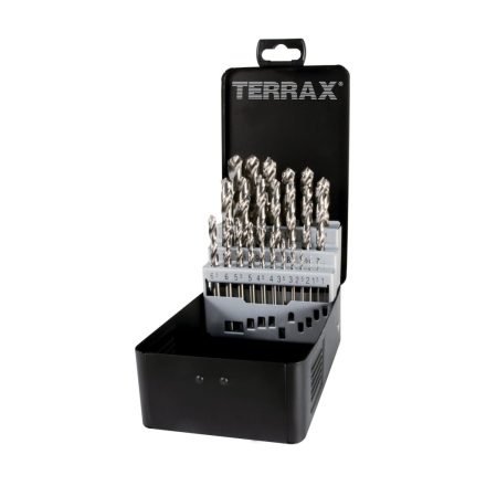 TERRAX  A214215 Fémfúrószár készlet 25 részes, HSS-G 1,0-13,0mm (0,5mm)