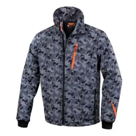   Munkavédelmi  Kabát 076580101 BETA 7658CM/S softshell, fekete-szürke terepmintás