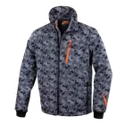 Munkavédelmi  Kabát 076580104 BETA 7658CM/XL softshell, fekete-szürke terepmintás