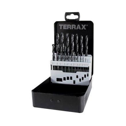 TERRAX  A205210 Fémfúrószár készlet 19 részes, HSS-R 1,0-10,0mm (0,5mm)