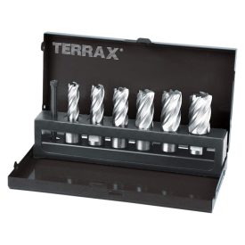   TERRAX  A108820 Magfúró készlet 7 részes HSS, Weldon szárral 19mm (3/4˝)
