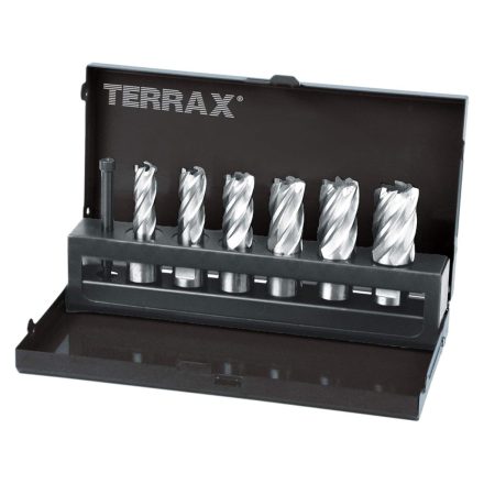 TERRAX  A108820 Magfúró készlet 7 részes HSS, Weldon szárral 19mm (3/4˝)