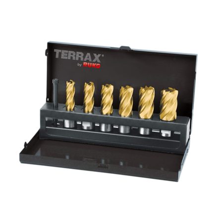 TERRAX  A108820T Magfúró készlet 7 részes HSS-TiN, Weldon szárral 19mm (3/4˝)