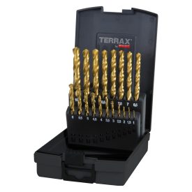  TERRAX  A250214TRO Fémfúrószár készlet 19 részes, HSS-G TiN 1,0-10,0mm (0,5mm)