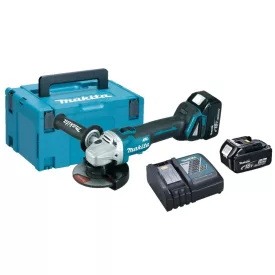  Makita  DGA504RTJ Akkus sarokcsiszoló 125mm 18V LXT 5,0Ah MakPac koffer