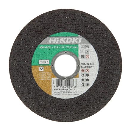 Hikoki  782301 Vágótárcsa 115x1,0x22,23mm INOX