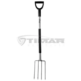   Dedra 80B017 Vasvilla (ásóvilla) fém D-nyéllel, műanyag fogantyúval