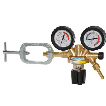 Iweld  Dynareg Nyomáscsökkentő (reduktor) Acetilén 25/1,5bar kengyel (yoke) - G3/8" LH 5DRGAC251Y