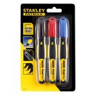 Stanley  0-47-315 fatmax fekete, piros, kék jelölőfilc 3db/csomag
