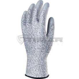   Munkavédelmi  Szerelőkesztyű szürke kopásálló anyag, PU mártott, vágásbiztos 1CRAG08  8/M