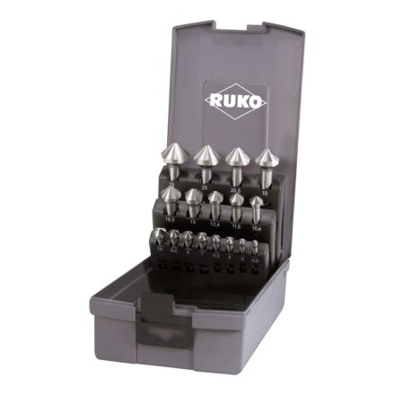 Ruko  102155RO Kúp- és sorjázó süllyesztő készlet HSS, 17 részes