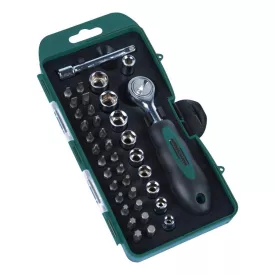   MAN-29891 Kézi dugókulcs és bitfej készlet 1/4” hajtószárral és adapterrel, 38 részes