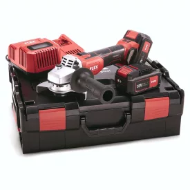   Flex L 125 18.0 EC LD  5.0Ah Akkus sarokcsiszoló + 2 x 18V/5,0Ah  akku + töltő 530.496