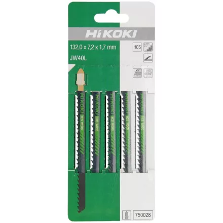 Hikoki  750028 Dekopírfűrészlap JW40L 132/107mm/6tpi FA  /5db