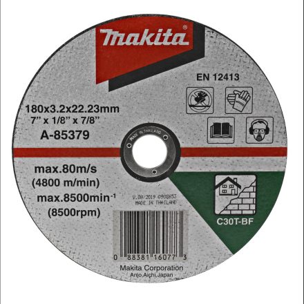 Makita  A-85379 Vágótárcsa 180x3,0x22,2mm Kő