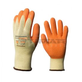   Munkavédelmi  Kesztyű Eurogrip 10L800 Sárga-narancs latex mártott, csúszásbiztos 1LACO08  8/M
