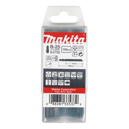 Makita  B-07755 Szúrófűrészlap spec L100mm Z9 B25 100db