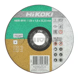Hikoki  782307 Vágótárcsa 125x1,0x22,2mm, sík, INOX
