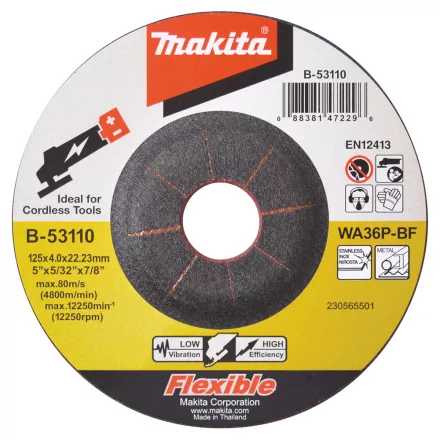 Makita  B-53110 Flexibilis csiszolótárcsa 125x4mm