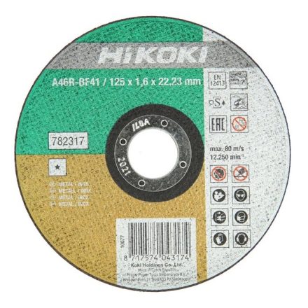 Hikoki  782317 Vágótárcsa 125x1,6x22,23mm INOX