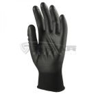 Munkavédelmi  Kesztyű Fekete PU mártott 6037  7/S