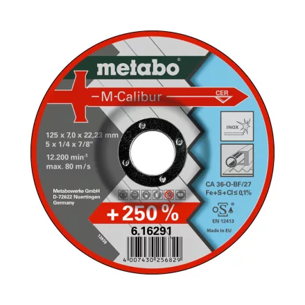 METABO  616291000 M-Calibur Tisztítótárcsa  INOX, 125x22,23mm, 7,0mm vastag