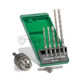   Hikoki  751025  2-élű  Fúrószár készlet SDS PLUS TCT 6db-os+tokmány+adapter