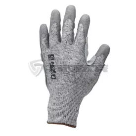   Munkavédelmi  Kesztyű Eurocut Strong P110 szürke kötött, PU+bőr tenyér, vágásbiztos 1CHSP00009  9/L