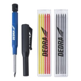   Dedra M9004C Tölthető Jelölő grafitceruza +12db heggyel (4 fekete, 3 sárga, 3 piros)