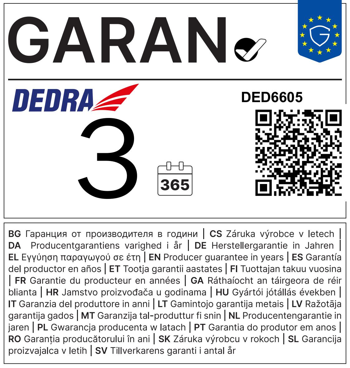 GARAN címke - Dedra